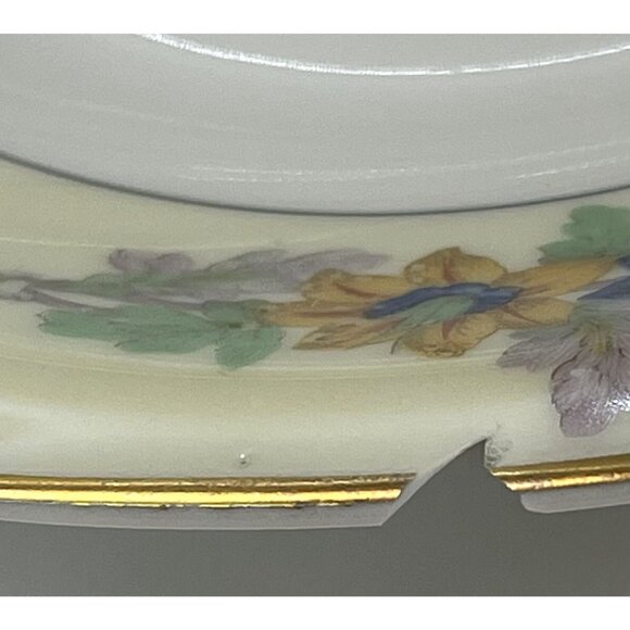 8x Theodore Haviland Limoges 1925-36 Miami Floral 7.5" SOUP BOWLS *3 Chipped* - Picture 4 of 10